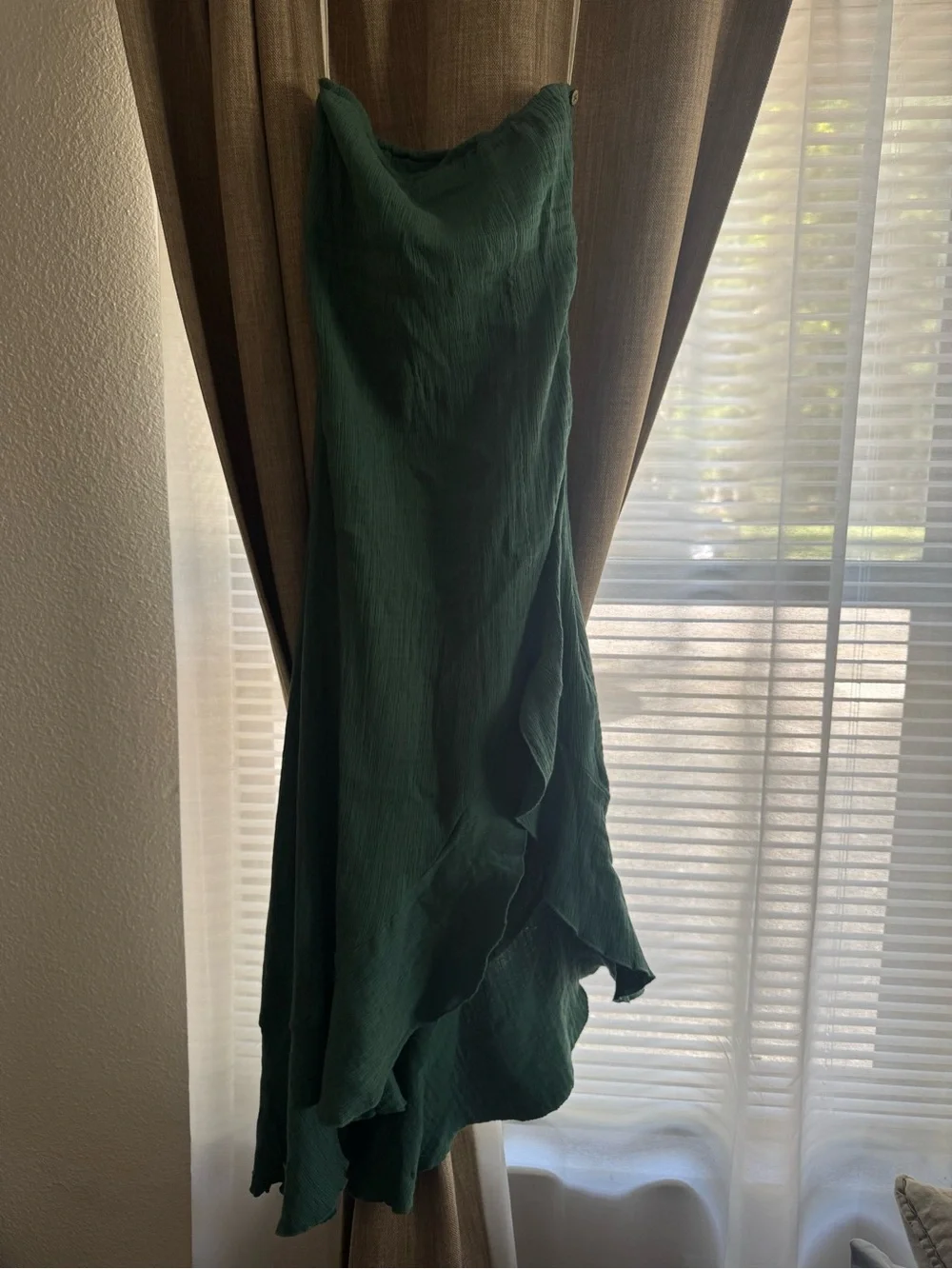 Free People Made Me Blush Mermaid Green Ruffle dress! XS but fits like S or M